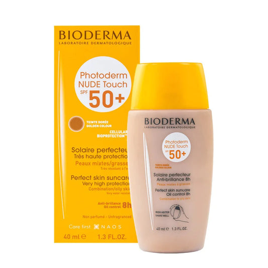 Photoderm NUDE Touch SPF 50+ mineral mat finish golden tint sunscreen Combination oily skin