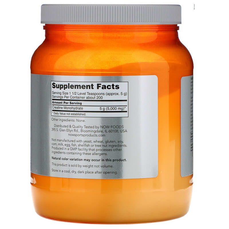 NOW Foods, Sports, Creatine Monohydrate, 1 kg - Medaid International