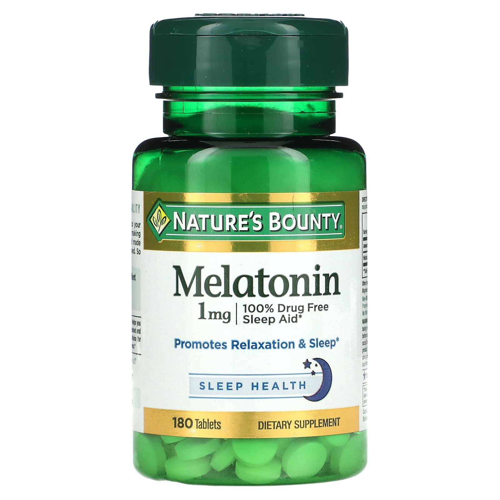 Nature's Bounty, Melatonin, 1 mg, 180 Tablets - Medaid