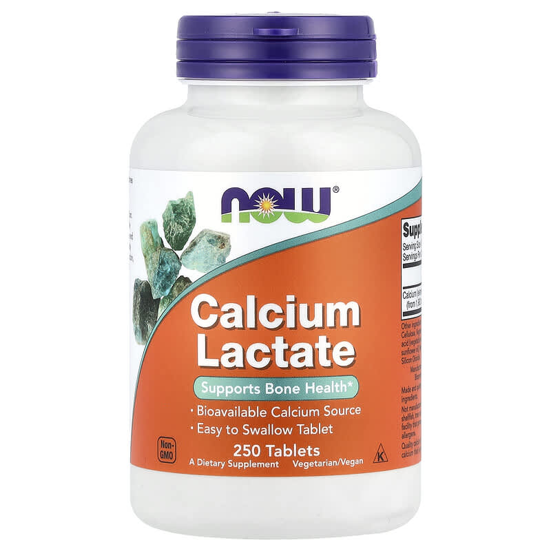 NOW Foods, Calcium Lactate, 250 Tablets - Medaid International