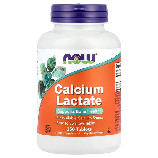 NOW Foods, Calcium Lactate, 250 Tablets - Medaid International