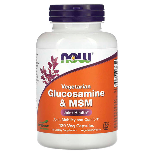 NOW Foods, Vegetarian Glucosamine & MSM, 120 Veg Capsules - Medaid International
