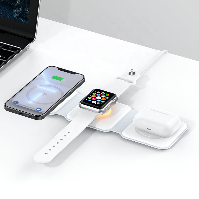 Fast Mag-Safe Magnetic - 3 in 1 - 15W  Wireless Charger