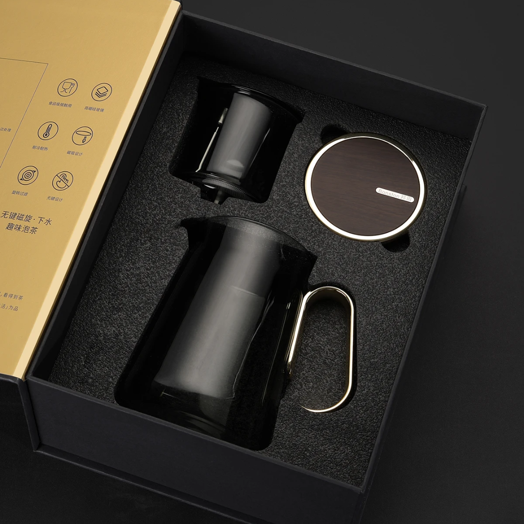 Luxury Large Glass Tea cup pot with One-Click Filter - Medaid International