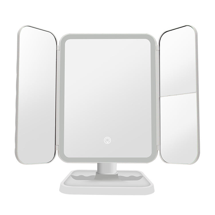 Trifold LED Makeup Mirror