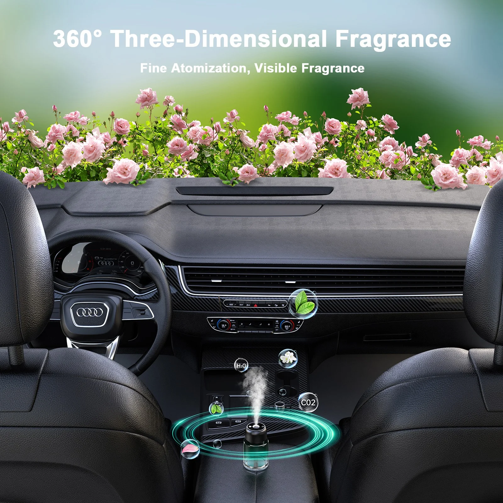 Car Humidifier Fragrance With Laser Light - Medaid International
