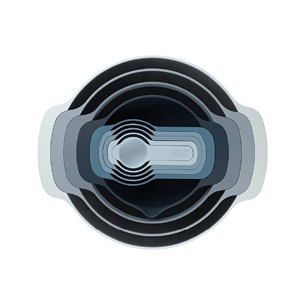 Joseph Joseph 9 Nesting Set with Mixing Bowls Measuring Cups Sieve Colander - Medaid International