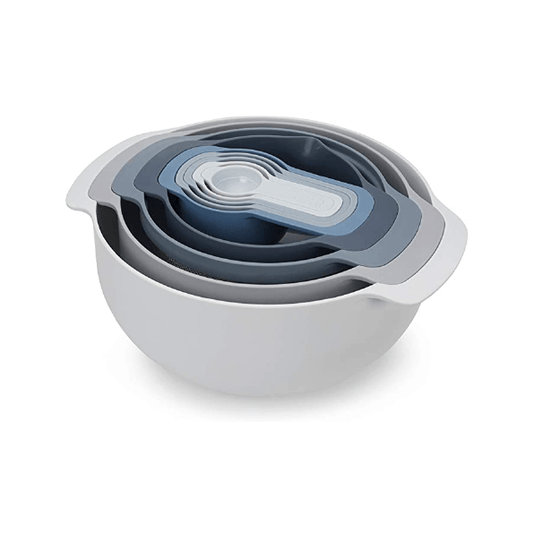Joseph Joseph 9 Nesting Set with Mixing Bowls Measuring Cups Sieve Colander - Medaid International