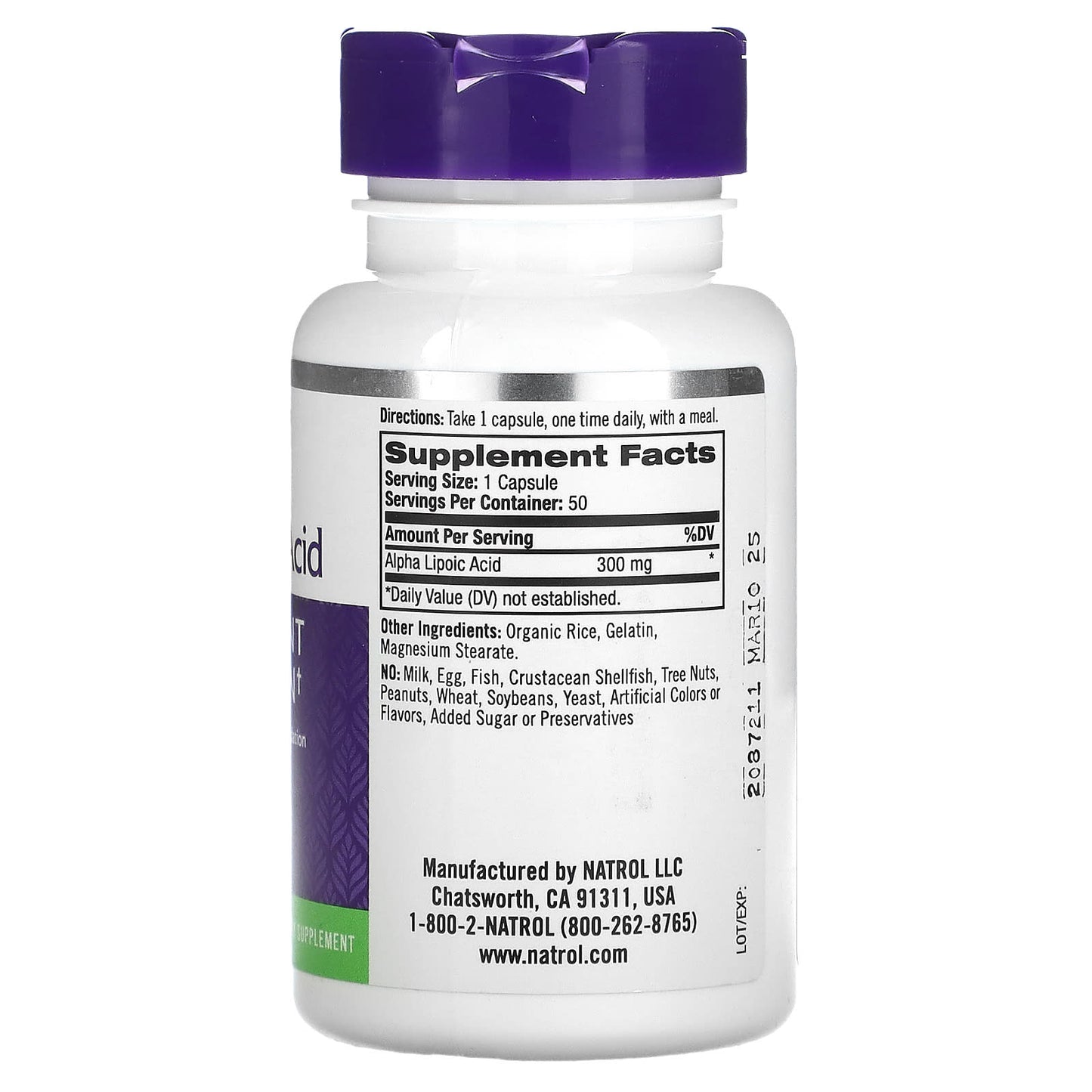 Natrol, Alpha Lipoic Acid, 300 mg, 50 Capsules - Medaid International
