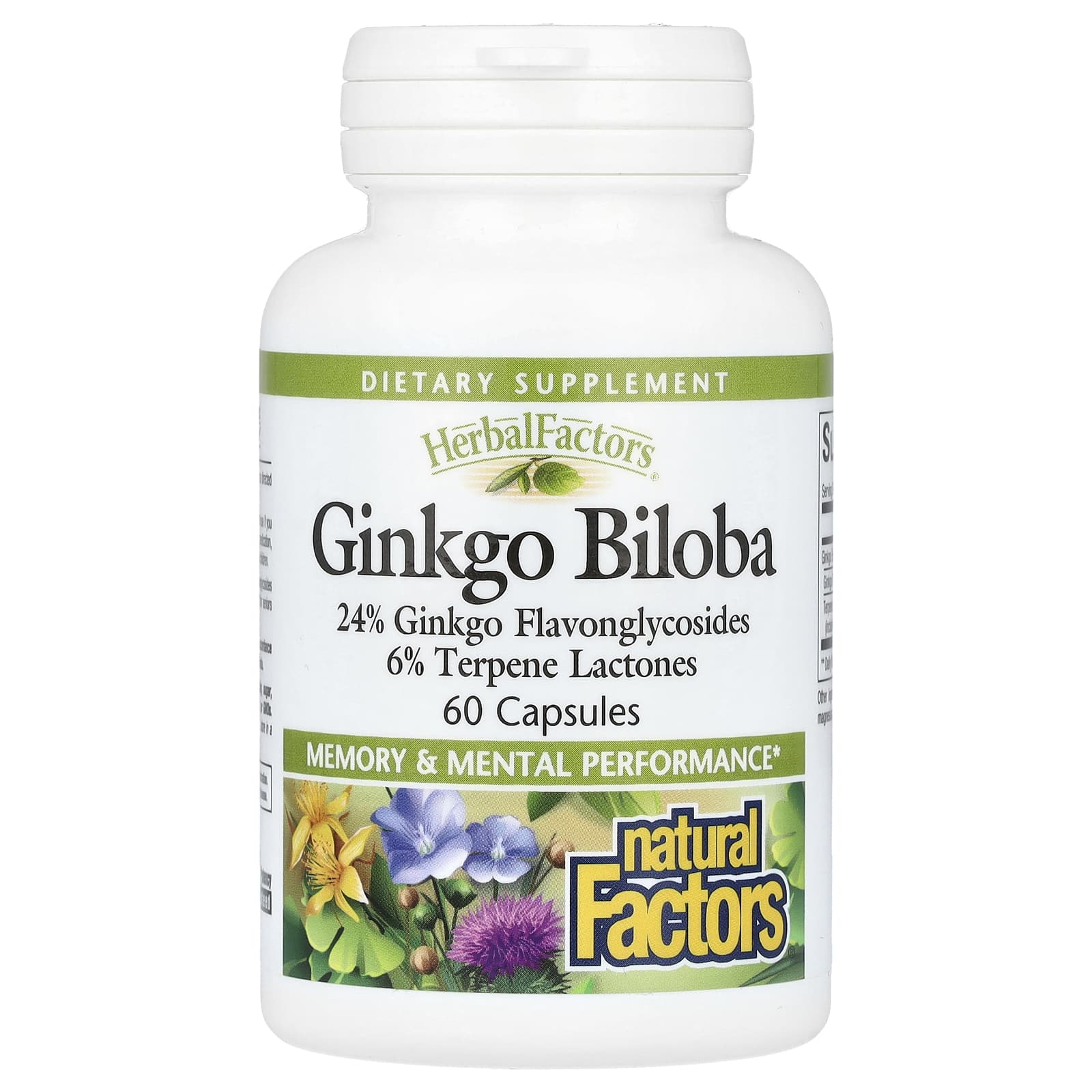 Natural Factors, Ginkgo Biloba, 60 Capsules - Medaid International