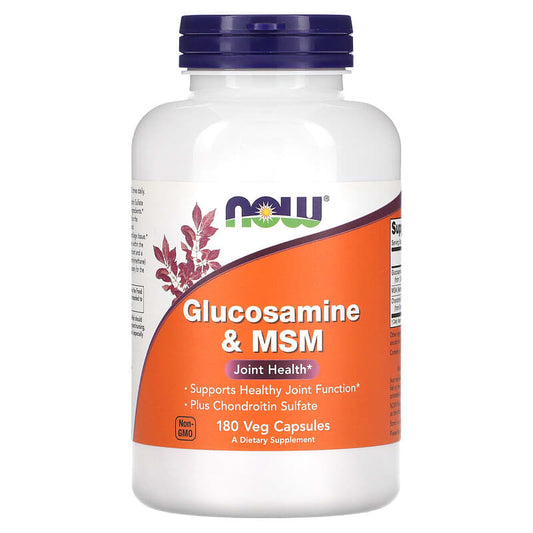 NOW Foods, Glucosamine & MSM, 180 Veg Capsules - Medaid International