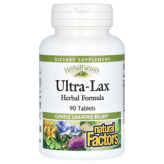 Natural Factors, Herbal Factors, Ultra-Lax, Herbal Formula, 90 Tablets - Medaid International