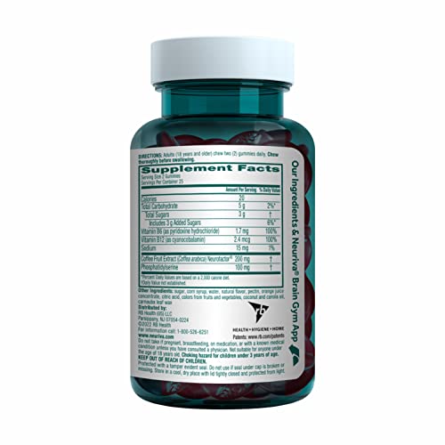 NEURIVA Plus Brain Supplement for Memory,Focus & Concentration+Cognitive Function with Vitamins B6 & B12 and Clinically Tested Nootropics Phosphatidylserine and Neurofactor,50ct Strawberry Gummies - Medaid International