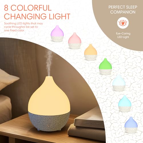 Salking - 100ml Ultrasonic Aroma Diffuser with Auto Shut Off & Warm Light