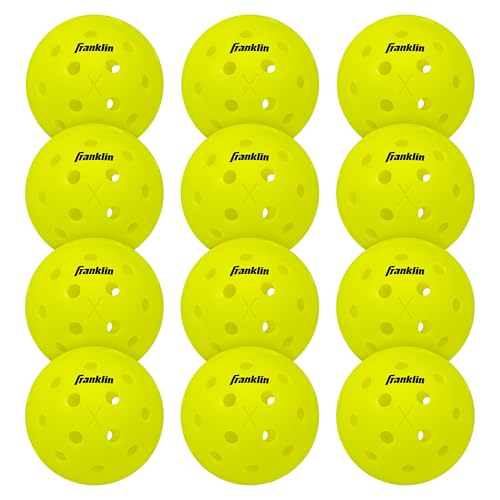 Franklin Sports X-40 Outdoor Pickleballs - Official Ball of USA Pickleball, APP Tour + US Open - Regulation Size|B074P8MZW9