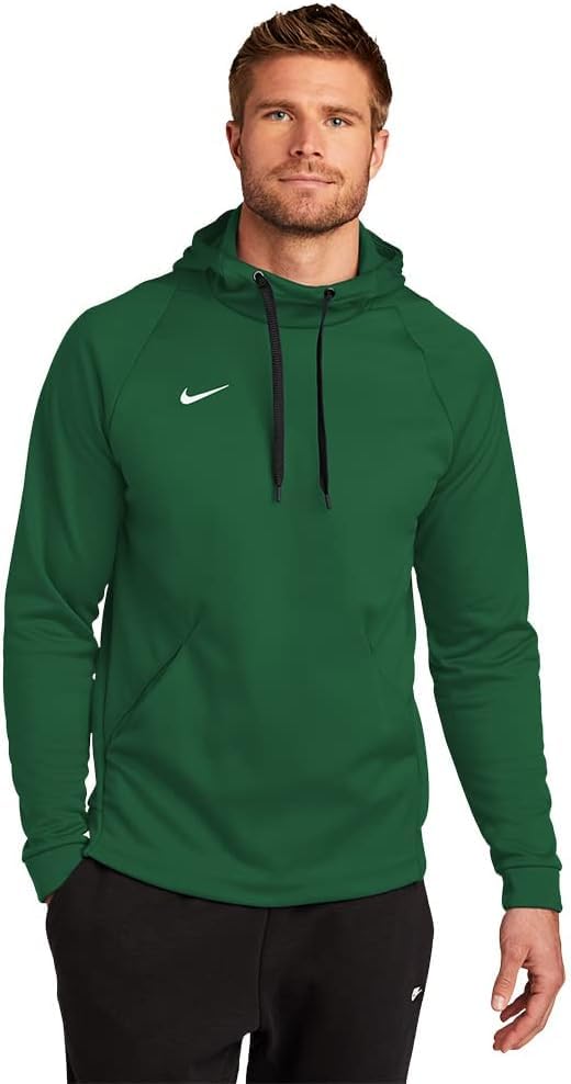 Nike Mens Therma Pullover Hoodie (US, Alpha, Medium, Regular, Regular, Green) - Medaid International