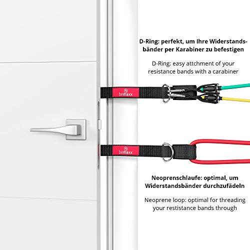 BeMaxx - Resistance Band Set with Handles, Door Anchors & Foot Straps