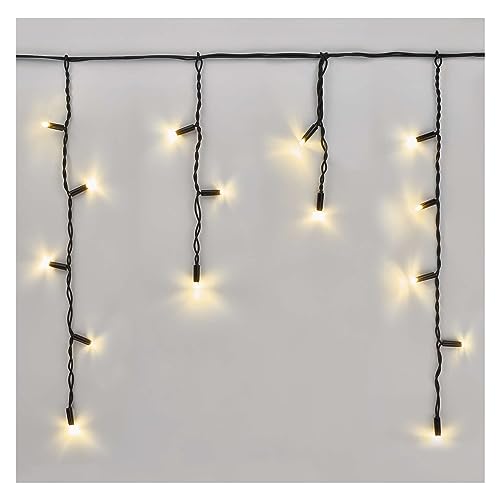 Emos - 3m Icicle Fairy Lights, 50 LEDs, IP44 Rated, Warm White, Indoor/Outdoor