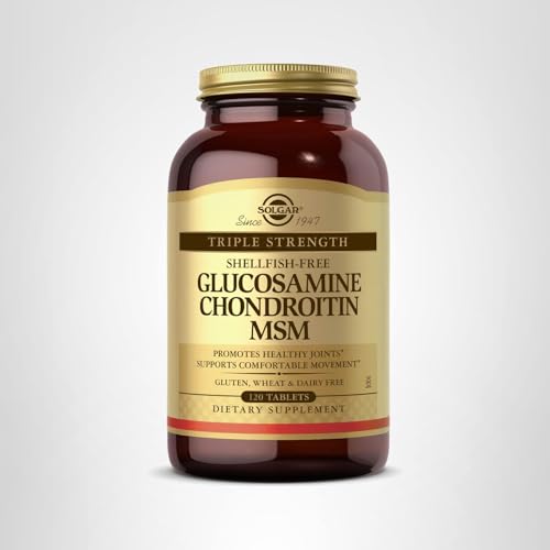 Solgar Triple Strength Glucosamine Chondroitin MSM, 120 Tablets - Promotes Healthy Joints, Supports Comfortable Movement - Shellfish Free - Gluten Free, Dairy Free - 60 Servings - Medaid International