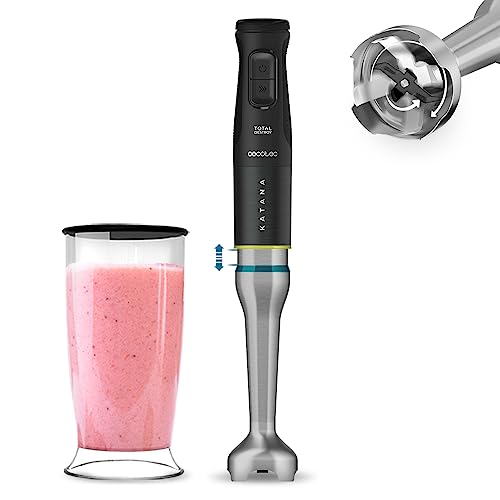 Cecotec - Hand Blender Katana 15 TotalDestroy 1500W, 21 Speeds, Double Blades