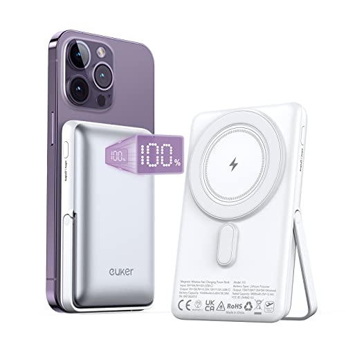 Euker - Magnetic 10,000mAh MagSafe Mobile Battery, Wireless & Compact