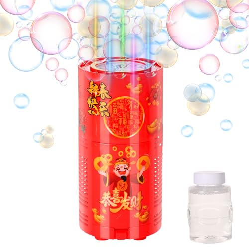 Boxob - 2pcs Fireworks Bubble Machine with Lights, Automatic Bubble Blower for Parties