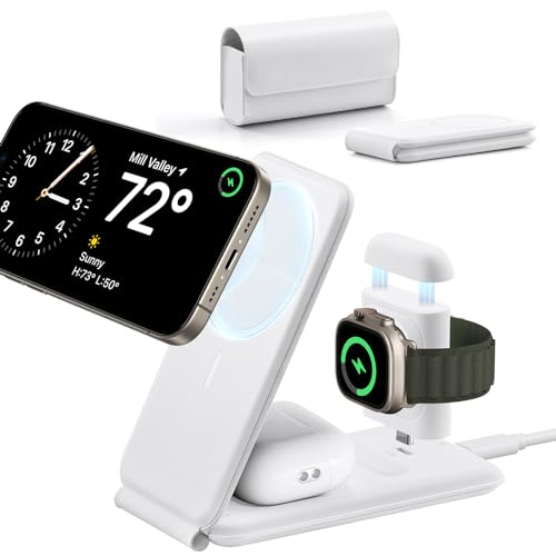 Esr - Foldable 3-in-1 MagSafe Travel Charger for iPhone, Apple Watch & AirPods