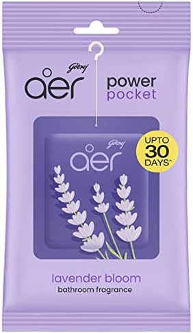 Godrej Aer Power Pocket Bathroom Fragrance -Lavender Bloom 10g - Medaid