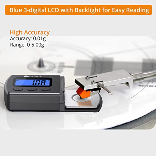 Neoteck - Digital Turntable Stylus Force Gauge with Blue LCD & Leather Case