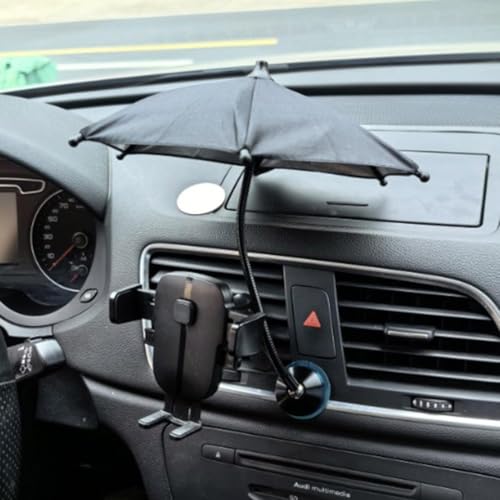 Generic - Magnetic Phone Sunshade Umbrella with 360° Flexibility & Suction Cup Stand