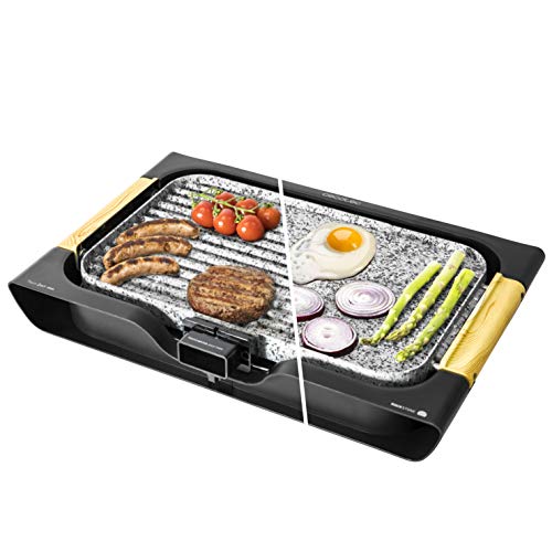 Cecotec - 2200W 2-in-1 Electric Griddle & Grill, Rockstone Coated, Dishwasher Safe