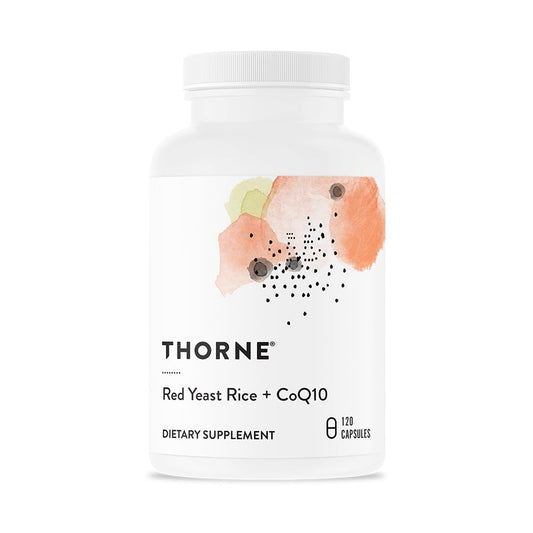 THORNE - Red Yeast Rice + CoQ10 - Maintain Healthy Cholesterol Levels and Supports Cardiovascular Health* - Gluten-Free, Dairy-Free - 120 Capsules - Medaid International