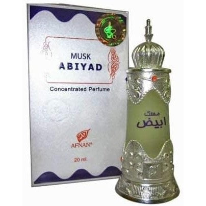 Afnan MUSK ABIYAD Concentrated Perfume Oil, Attar Oil CPO 20 ML - Medaid International