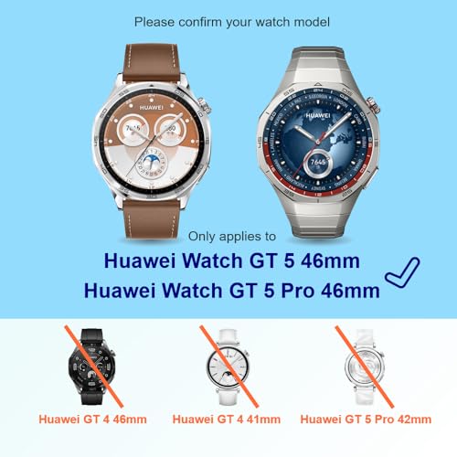 Huawei - Tempered Glass Screen Protector for HUAWEI Watch GT 5 Pro 46 mm, 9H, Anti-Scratch, Easy Installation [4Pcs]