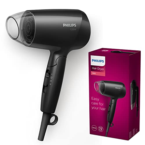 Philips - Essential Care Hair Dryer with ThermoProtect, 1200W Power, Black