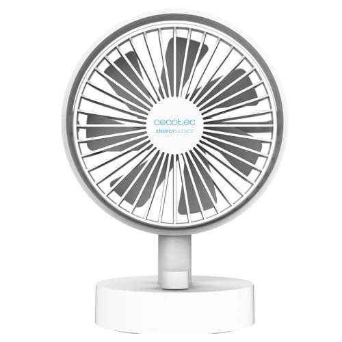 Cecotec - Portable Desk Fan with 2000mAh Battery, 6-Inch Size, Oscillation