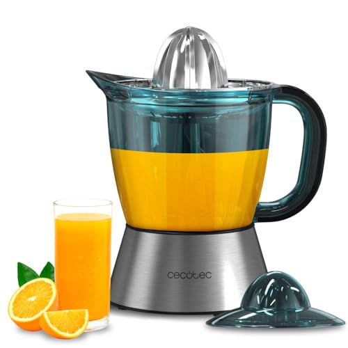 Cecotec - Electric Citrus Juicer Zitra Steel, 40W, 1L Capacity, Auto On