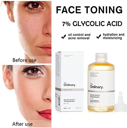 The Ordinary Glycolic Acid 240ML 7% Toning Resurfacing Solution, Ordinary Glycolic Acid Solution, Acido Glicolico The Ordinary para Las Axilas, Ordinary Peeling Solution (Size : 1PCS) - Medaid - Lebanon