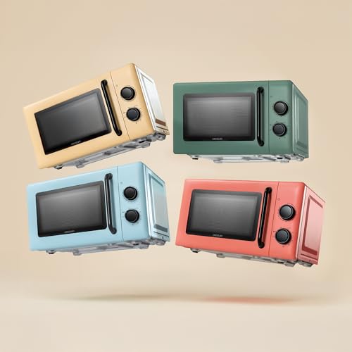 Cecotec - 20L Mechanical Microwave with Grill, 700W, 6 Cooking Levels, Blue Design