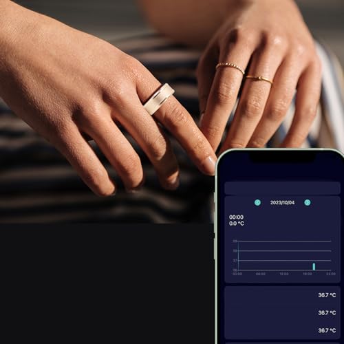 Ashata - Smart Ring Health Tracker, Stainless Steel, Sleep Monitoring, Fitness Tracking
