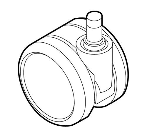 Steelcase Genuine OEM Hard Floor Soft Casters Set of 5 Wheels for Amia, Leap, Think, Gesture, Cobi and Qivi Office Desk Chairs - Medaid International