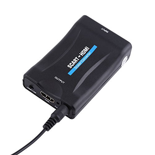 Bewinner - 720P/1080P Scart to HDMI Converter with USB Cable & Audio Video Output