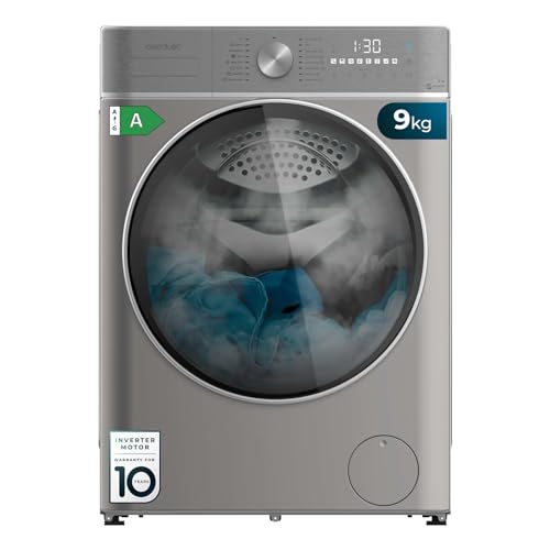Cecotec - 9kg Front-Loading Washing Machine with Inverter Motor & SteamMax
