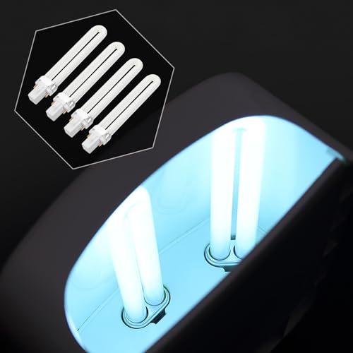 Lurrose - 4pcs 9W UV Nail Dryer Bulbs, 365nm Tube for Nail Art Lamps