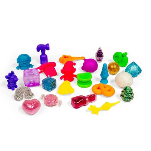 Schylling NeeDoh Advent Calendar - 24 Days of Sensory Surprises - Squishy Toys with Fun Shapes and Textures - Ages 3 and Up - Color May Vary; 24 NeeDoh Toys in One Calendar - Medaid International