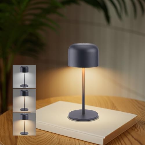 Klighten - Dimmable LED Battery Table Lamp, Wireless, 3 Colors, Rechargeable