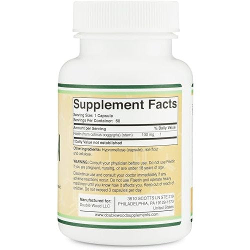 Fisetin Supplement - 100mg of Bioactive Flavnonols, 60 Count (Bioflavonoid Polyphenols Supplement Similar to Apigenin, Luteolin, and Quercetin) Aging Support Senolytic by Double Wood - Medaid International