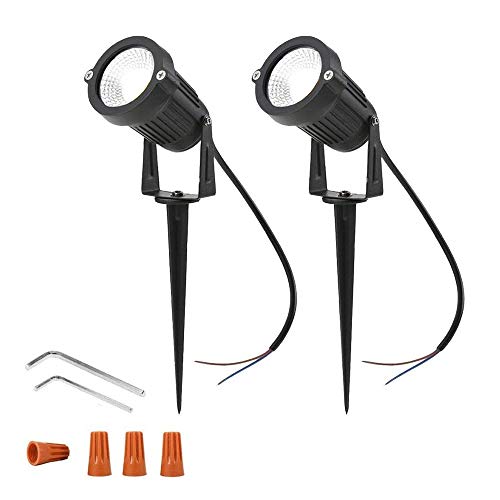Ygapuzi - 5W LED Landscape Lights, 12V Low Voltage, Cool White, Pack of 2