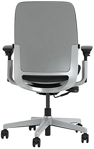 Steelcase Amia Chair with Platinum Base & Hard Floor Casters, Licorice - Medaid International