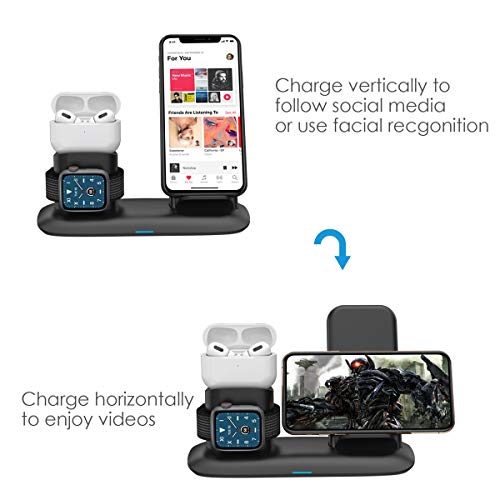 Upwade - 4 in 1 Wireless Charging Station for iPhone, Apple Watch & AirPods